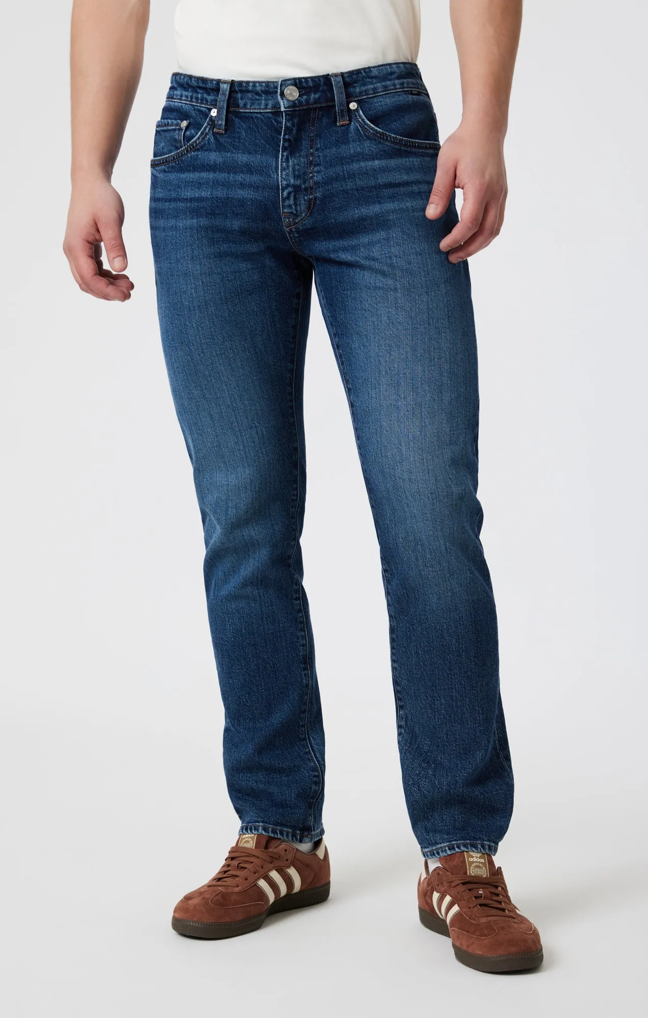 MARCUS SLIM STRAIGHT LEG IN DARK BRUSHED CLASSIC BLUE