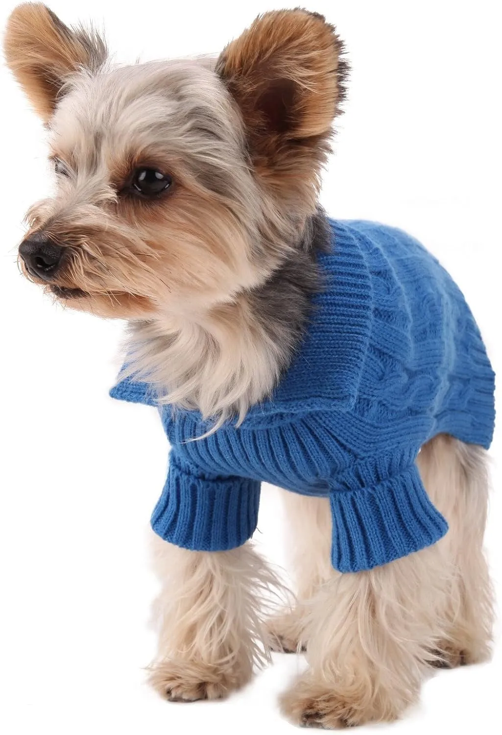 Medium Blue Aran Dog Sweater