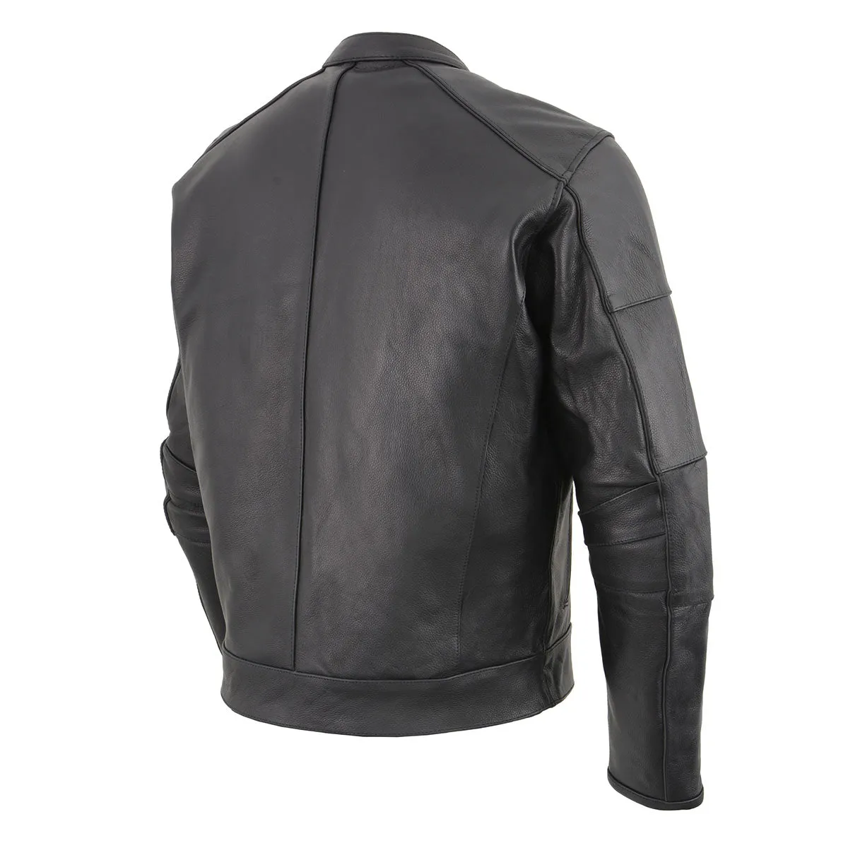 Milwaukee Leather MLM1507 Men's Black ‘Super-Clean’ Sport Style Biker