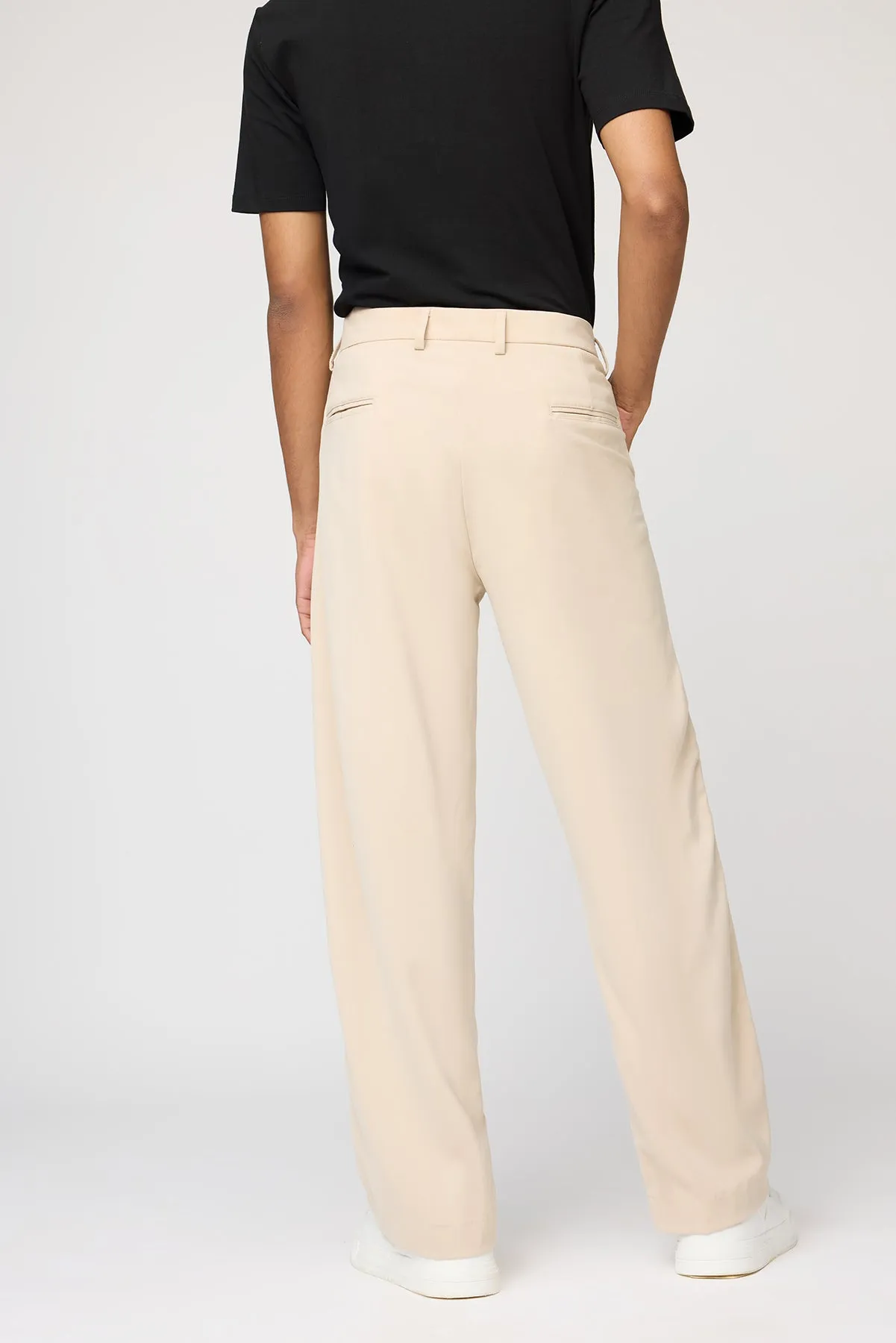 Muted Fawn Men's Pleated Korean Pants