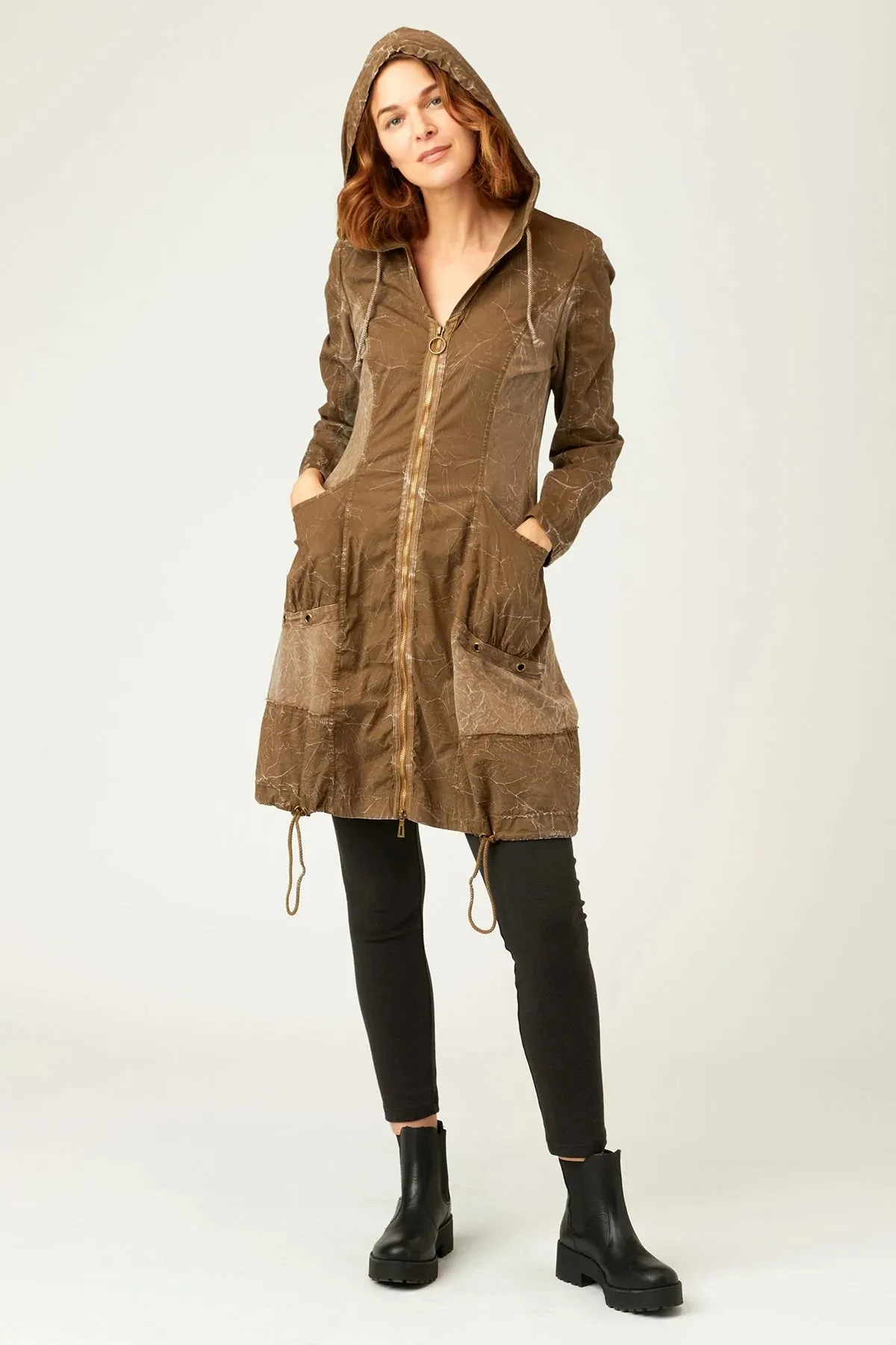 Norcott jacket dress in stone wash courtyard