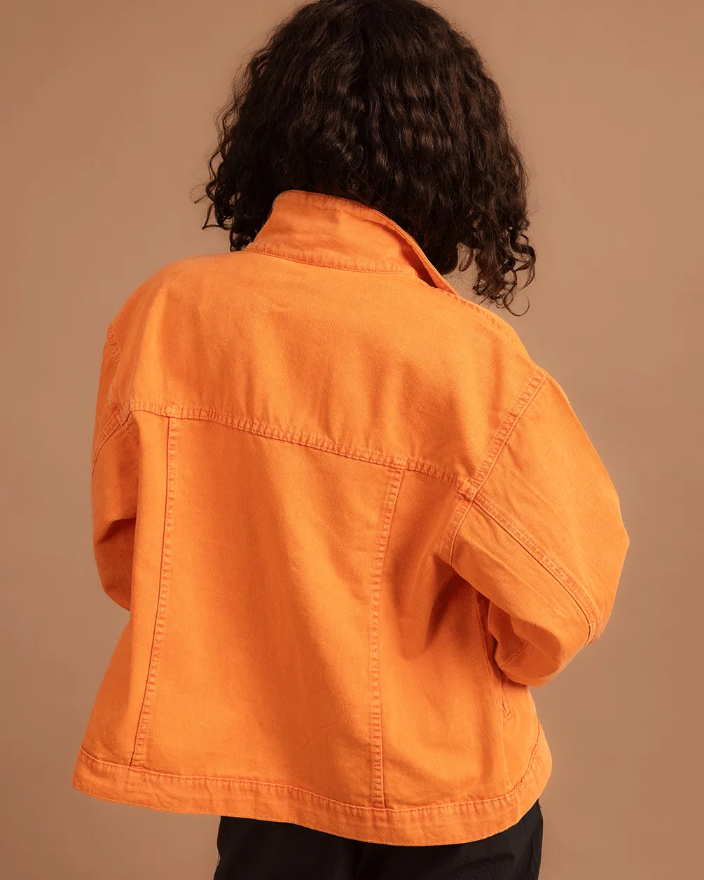 Orange Denim Jacket