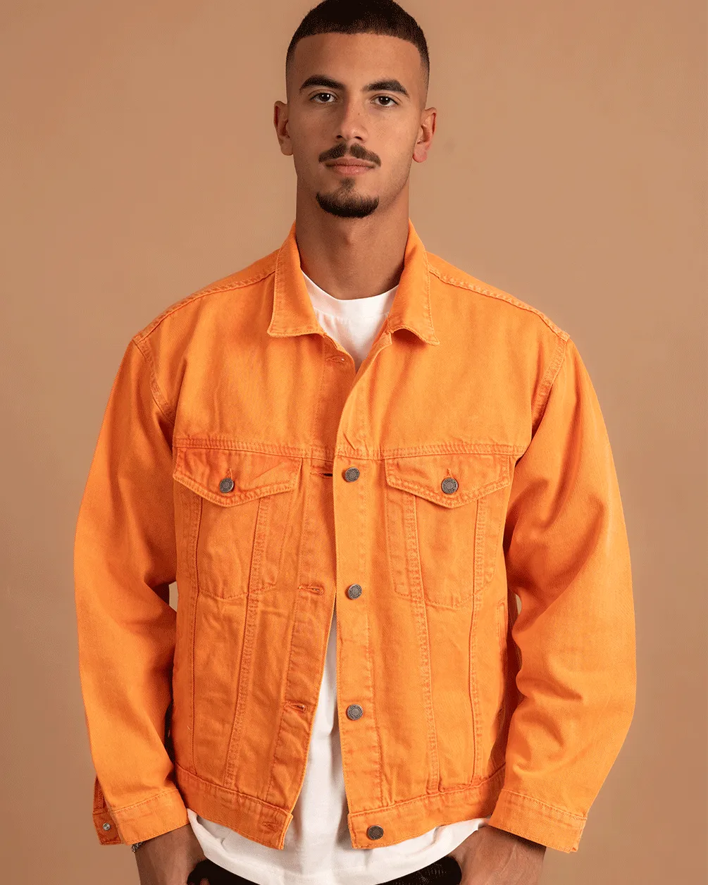 Orange Denim Jacket