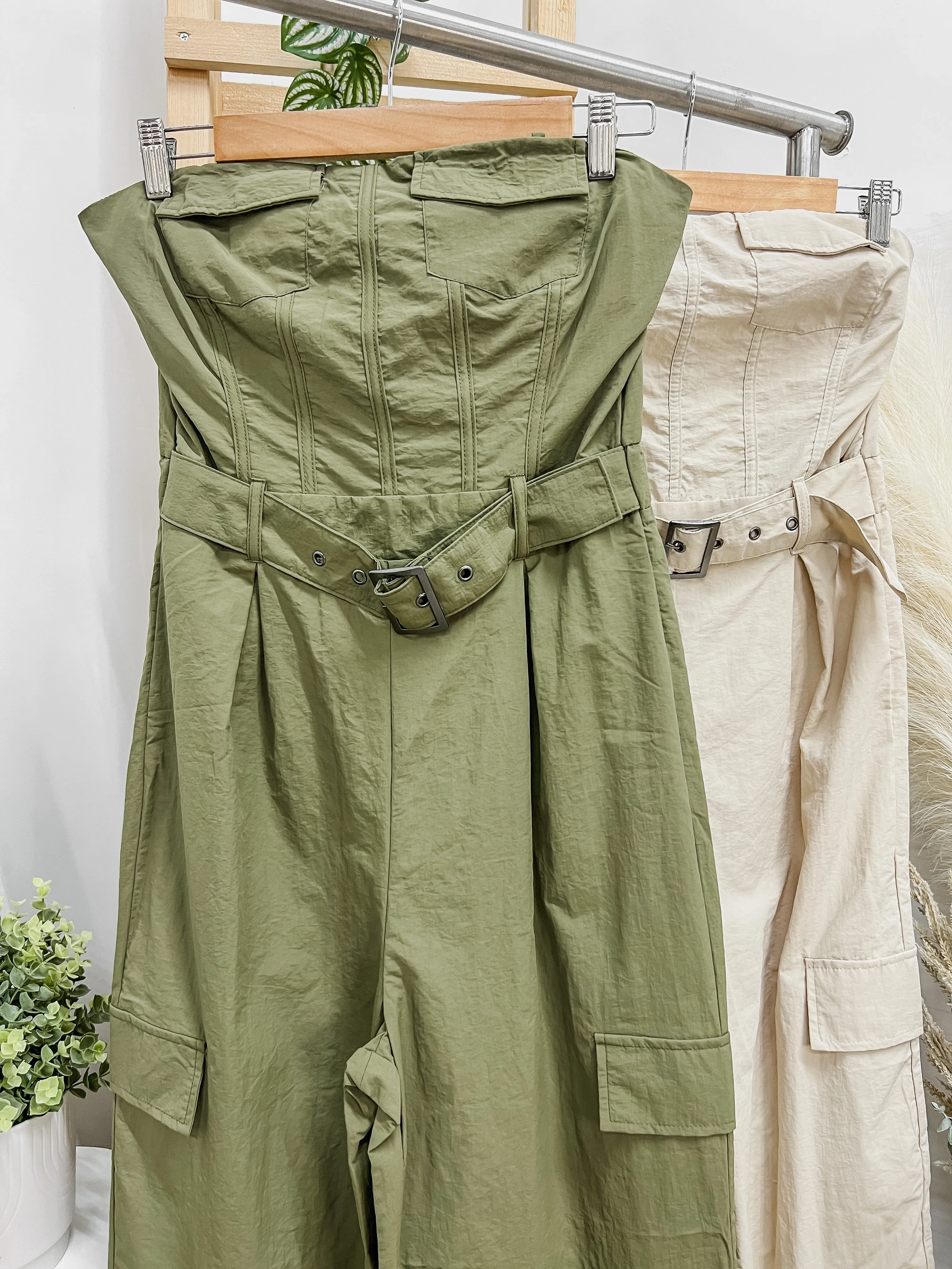 Parker Cargo Style Belted Jumpsuit