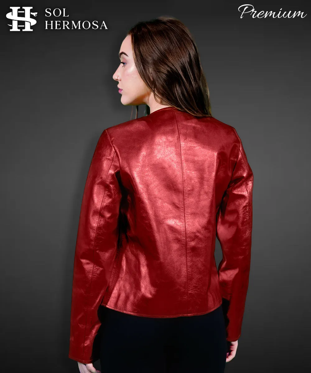 Real Leather Jacket For Women - Hestia