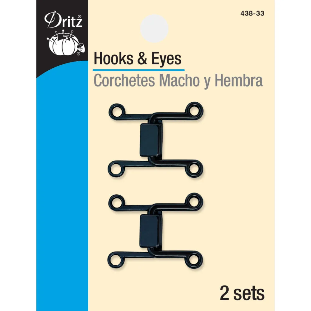 Rectangle Hooks & Eyes 438-65 Set of 2