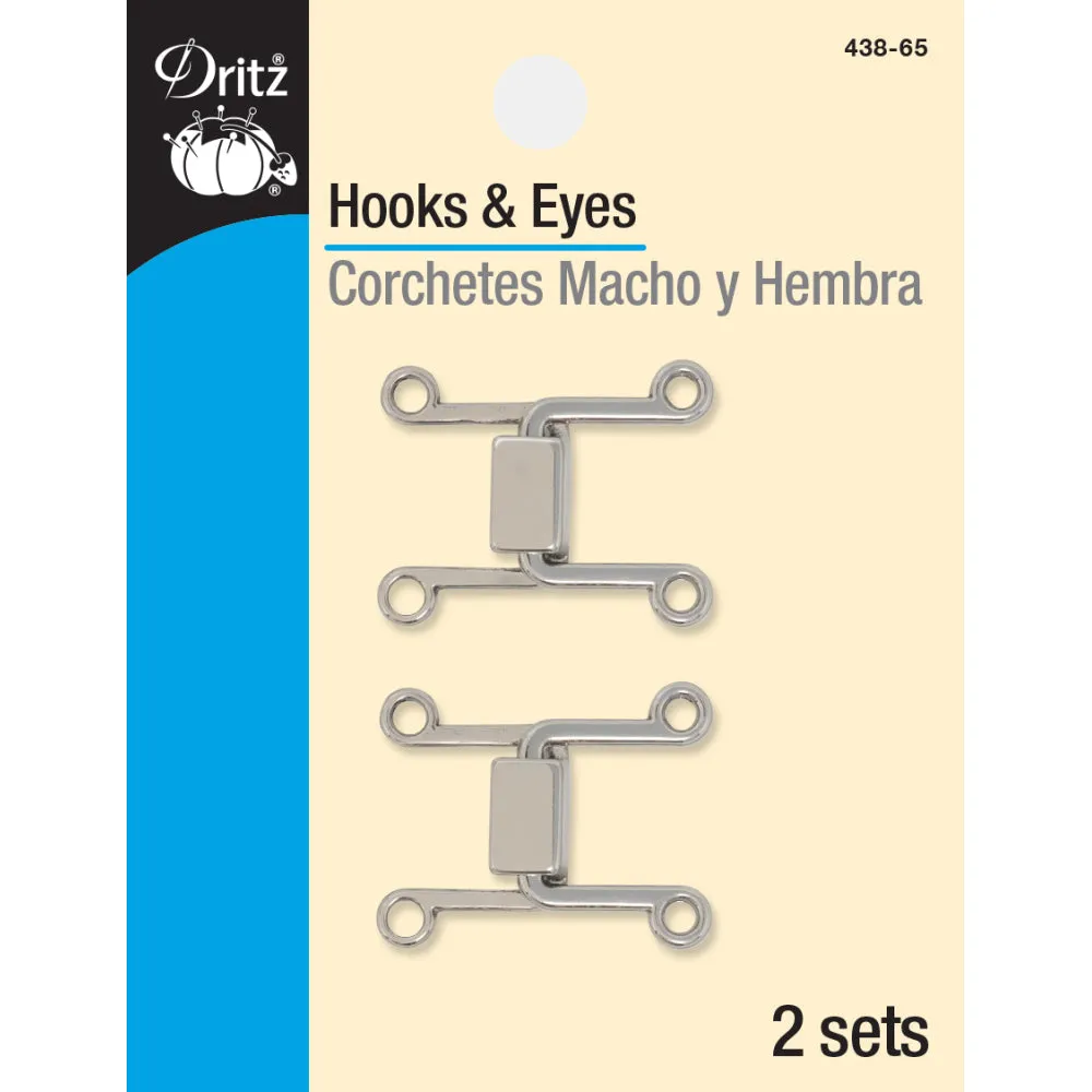 Rectangle Hooks & Eyes 438-65 Set of 2