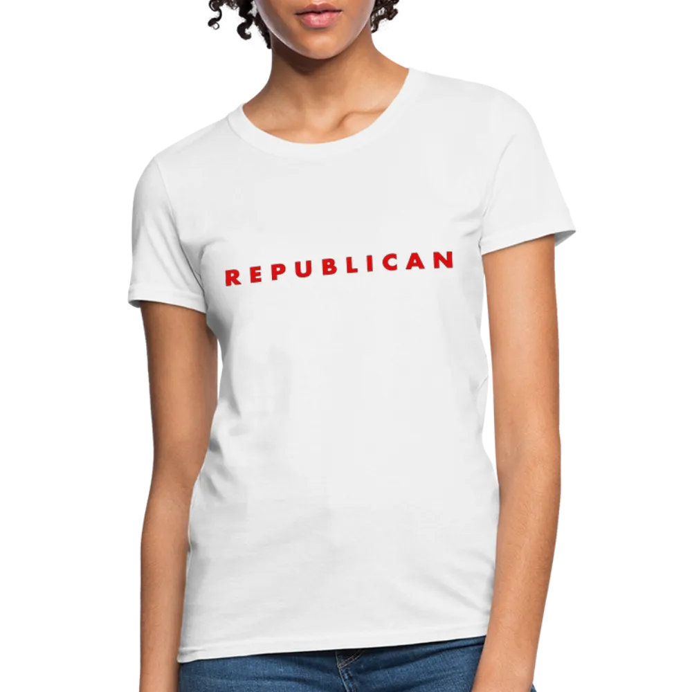 Republican Women's Contoured T-Shirt (Red Letters)