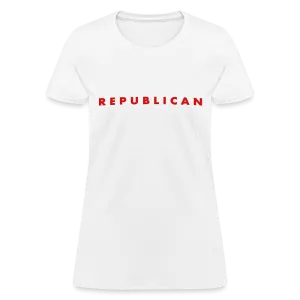 Republican Women's Contoured T-Shirt (Red Letters)