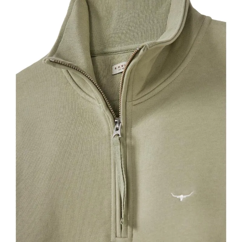 R.M.Williams Trickett Ladies Zip Neck Sweatshirt - Light Green