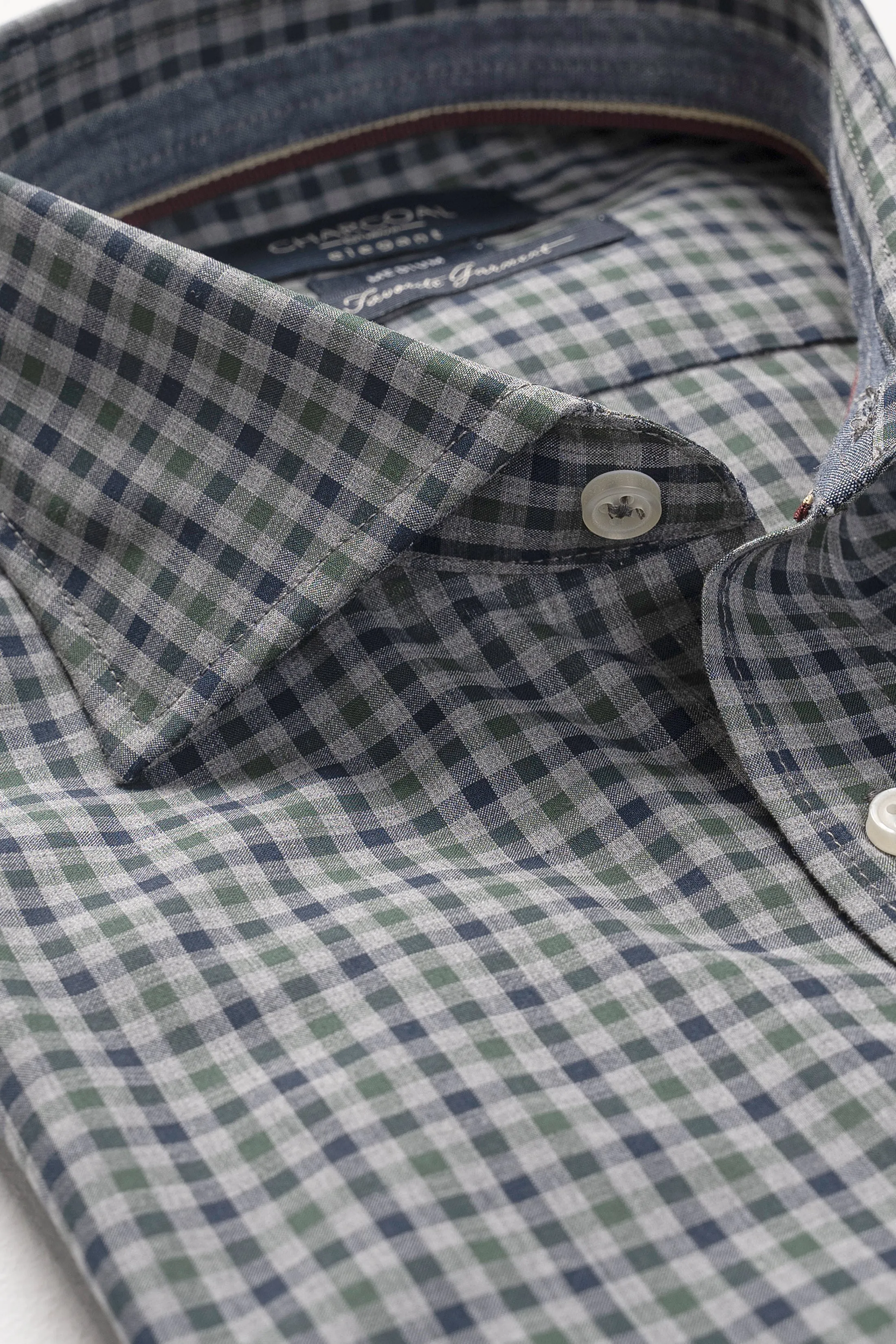 SEMI FORMAL SHIRT GREY NAVY CHECK