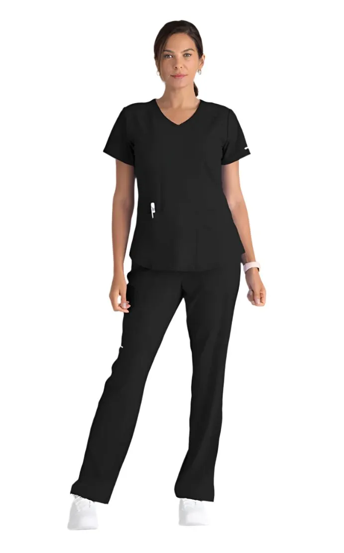 SKECHERS™ by Barco Reliance 3-Pocket Mid-Rise Straight Leg Scrub Pant-Petite