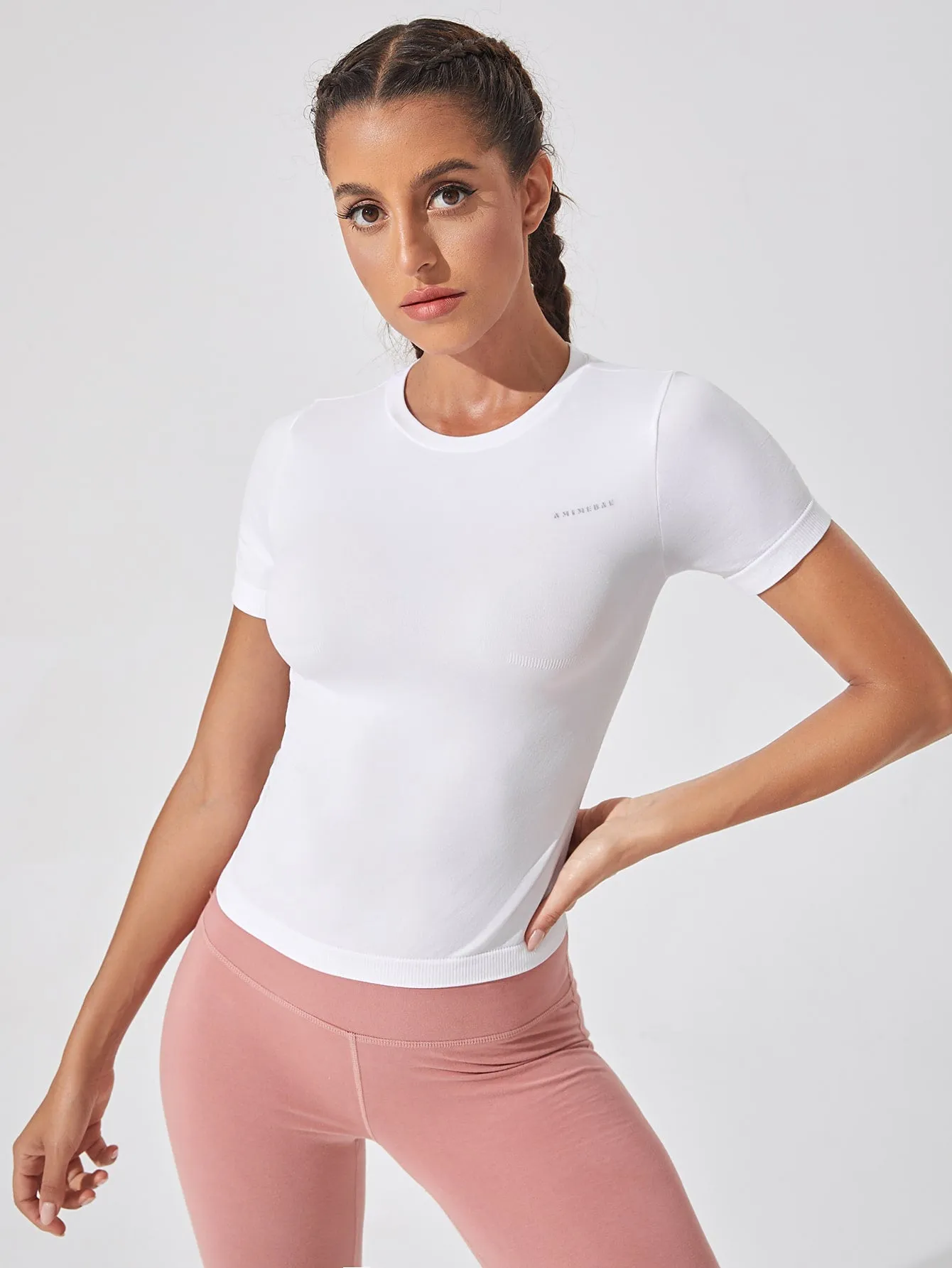 Solid Form Fitted Sports Tee