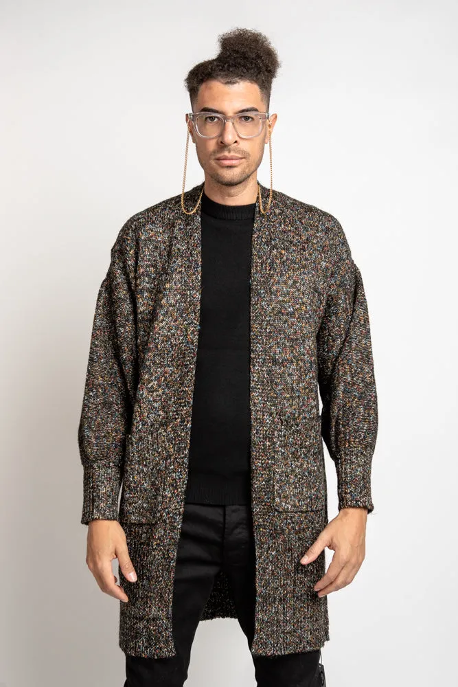 Speckled Cozy Cardigan - Black Multi