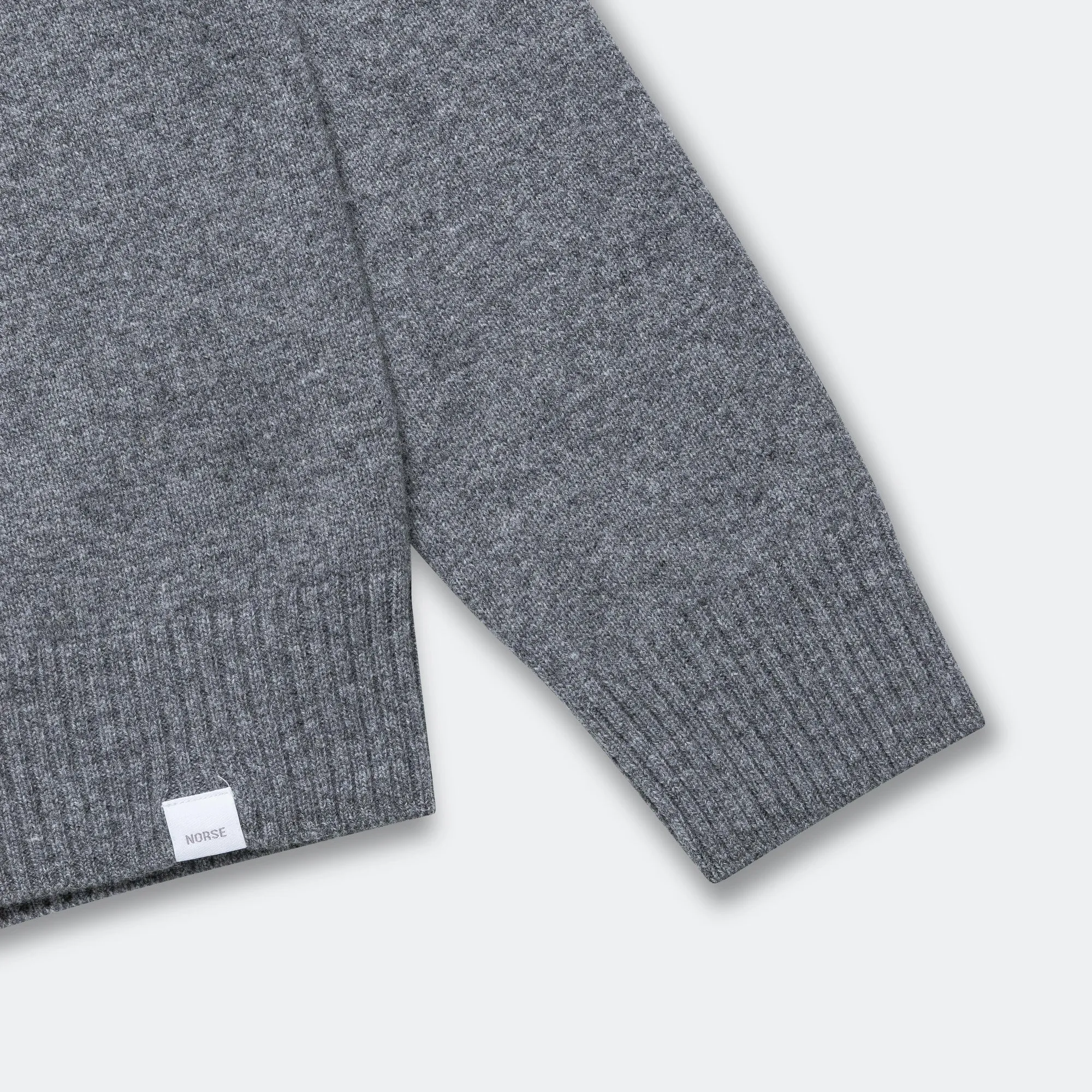 Standard Merino Lambswool Polo - Grey Melange