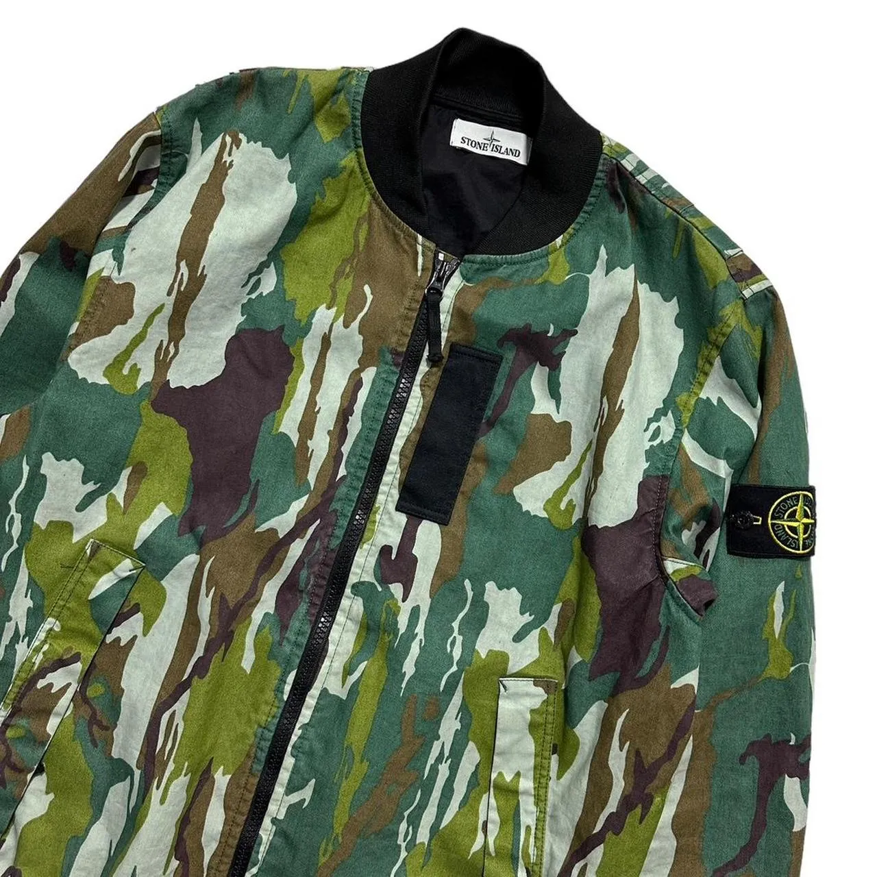 Stone Island Flowing Camo Bomber Jacket