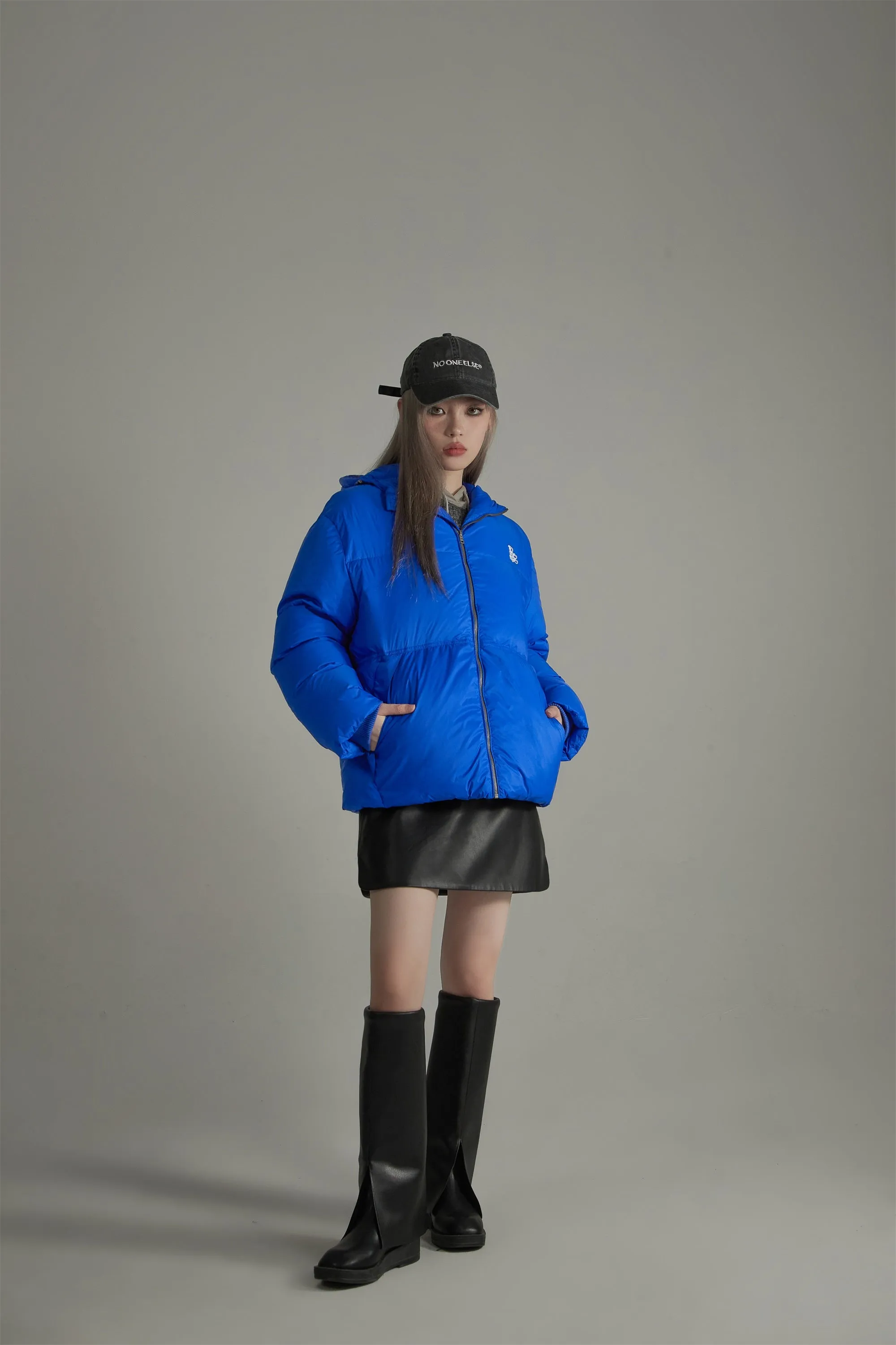 String Hood Oversize Padded Jacket