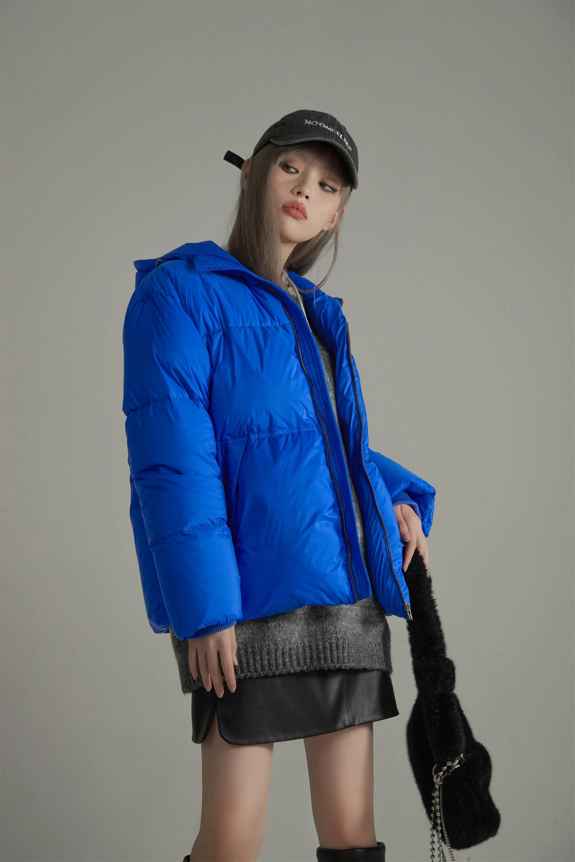 String Hood Oversize Padded Jacket