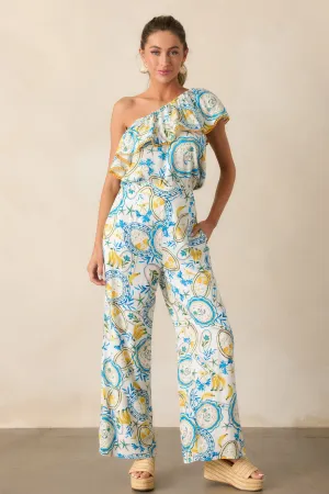 Switch It Up Ivory Tropical Print Pants