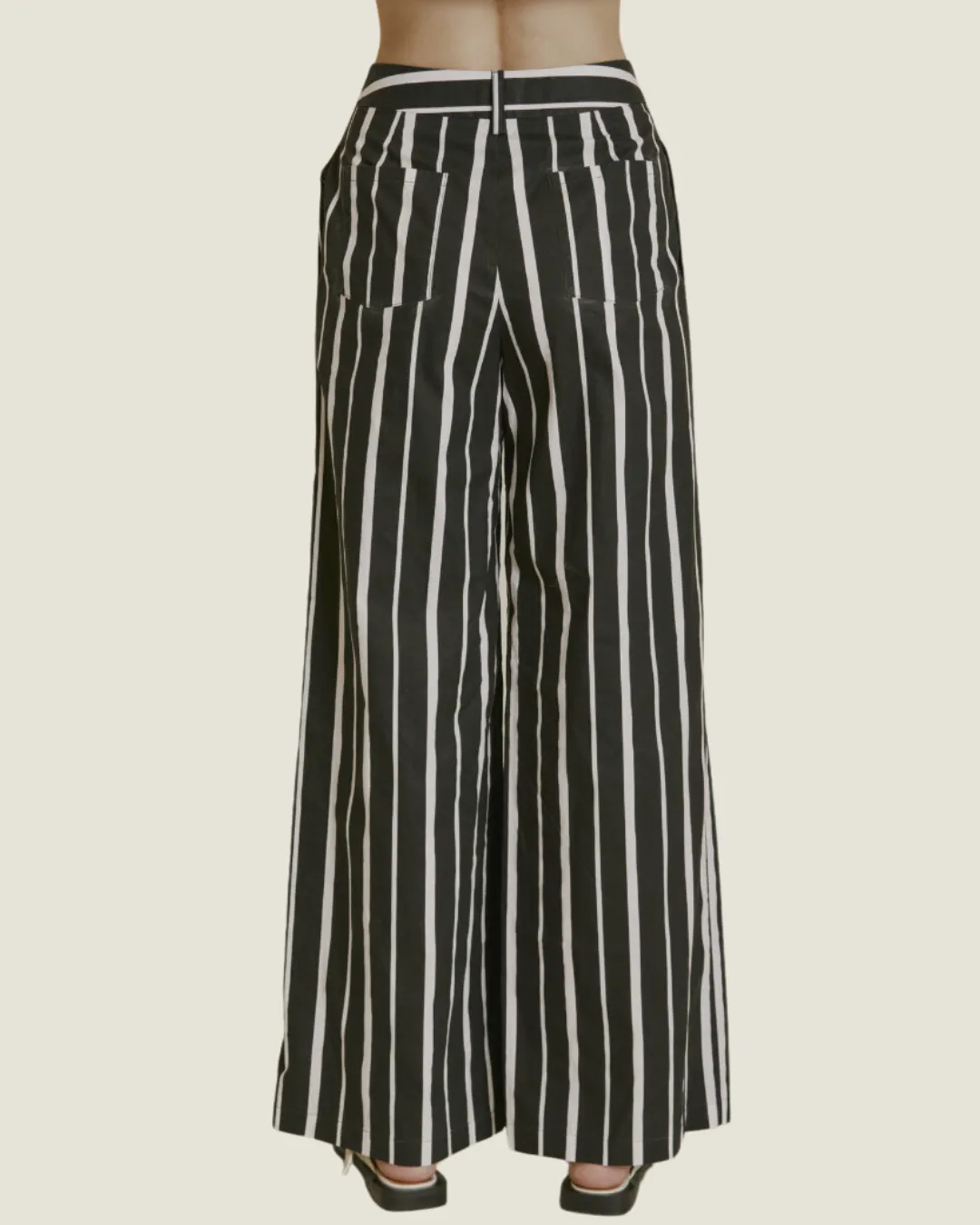 The Stella: Striped Poplin Pants