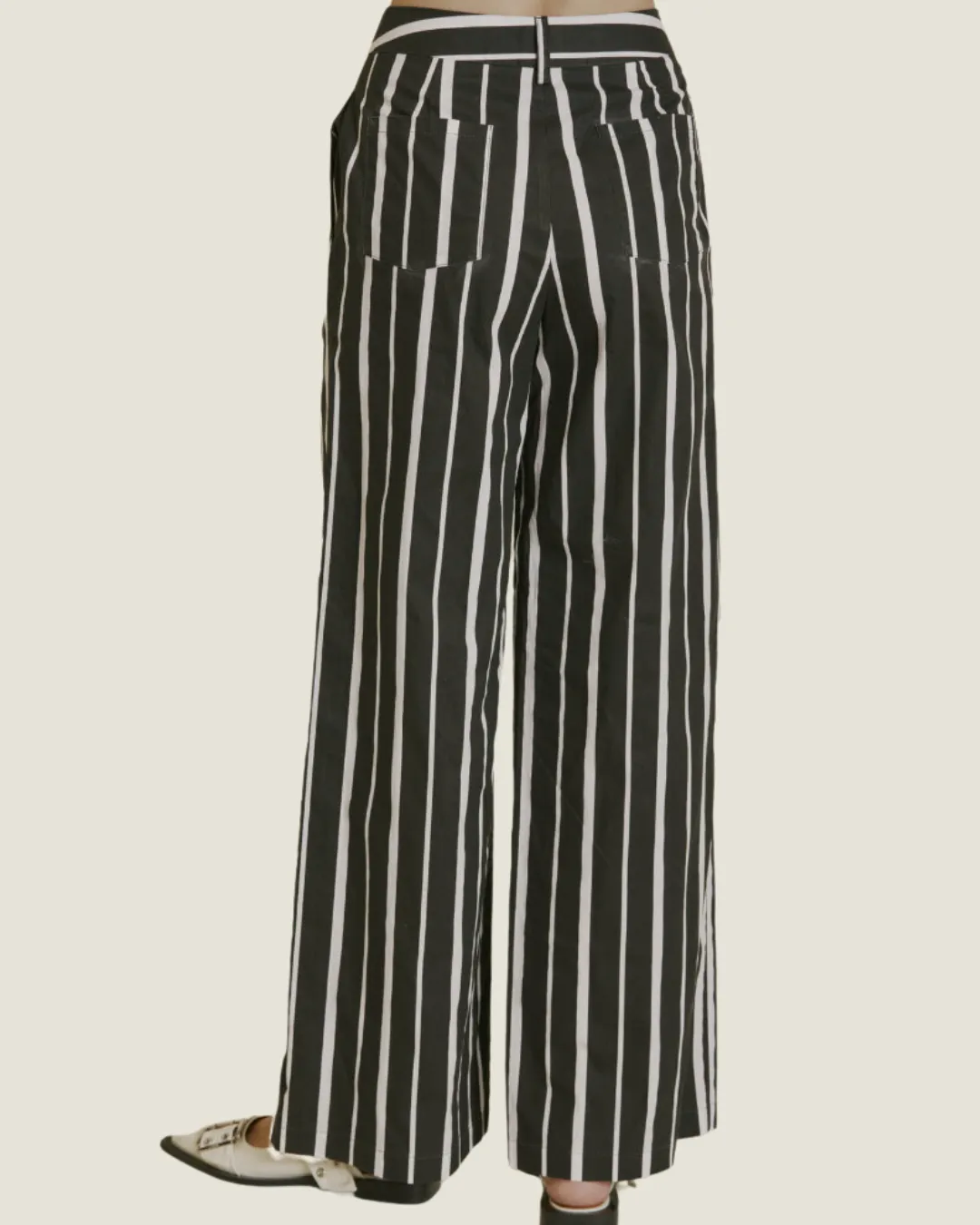 The Stella: Striped Poplin Pants