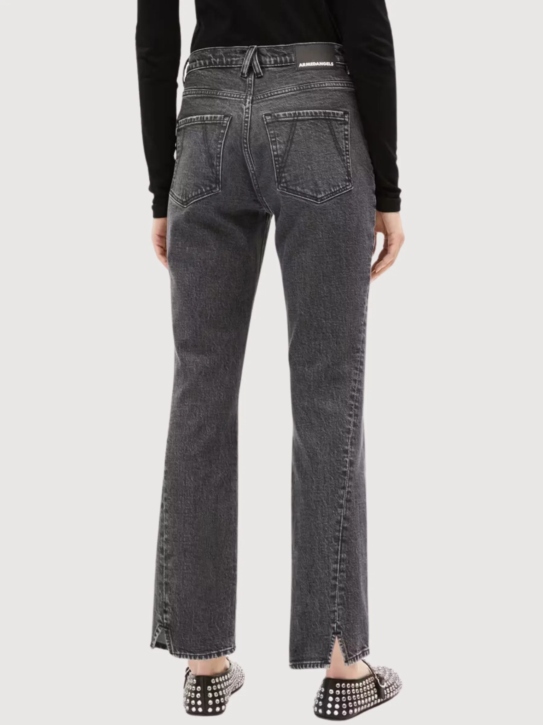 Velaari Jeans Washed Obsidian Dark Grey Woman | Armedangels