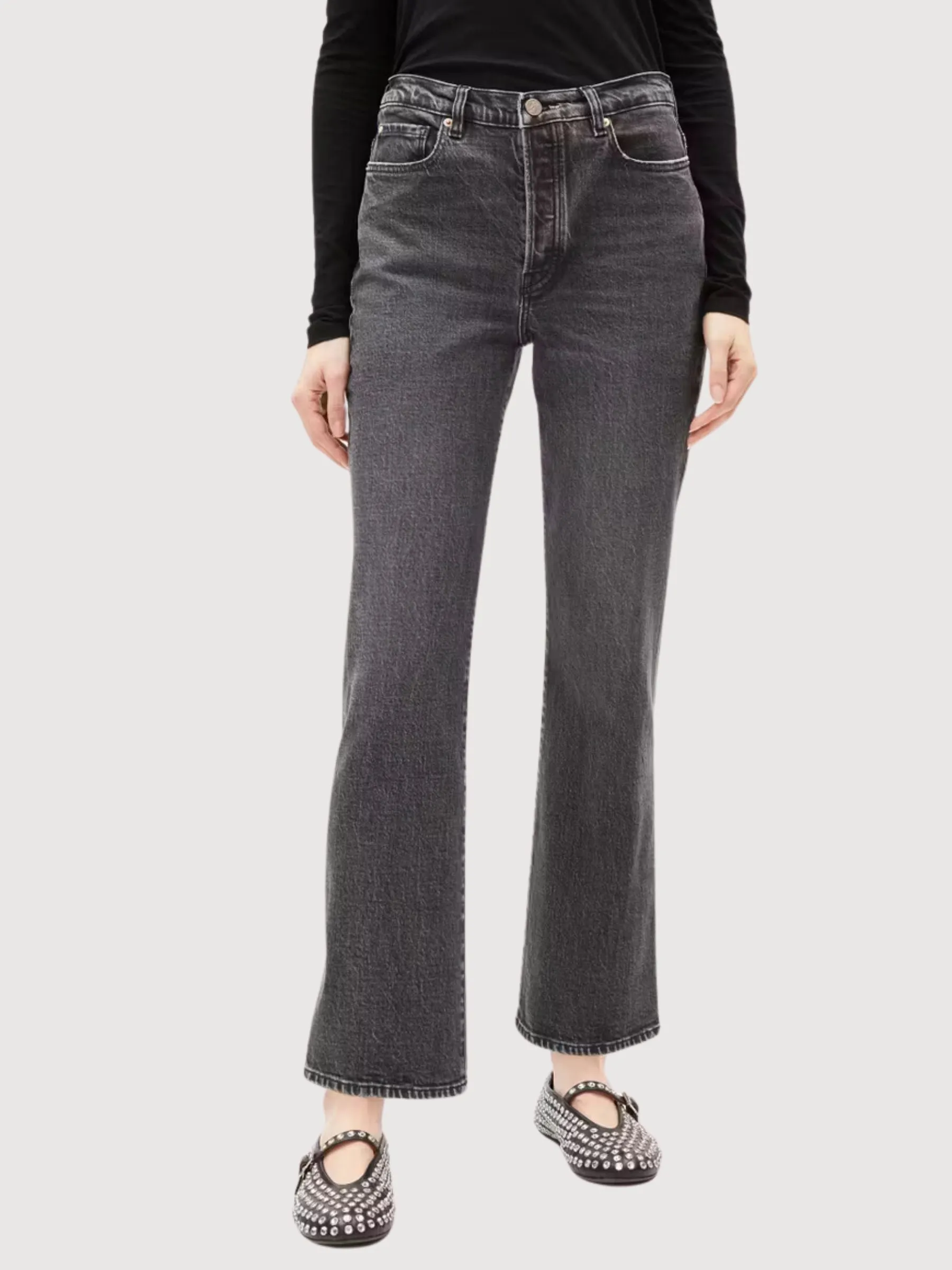 Velaari Jeans Washed Obsidian Dark Grey Woman | Armedangels