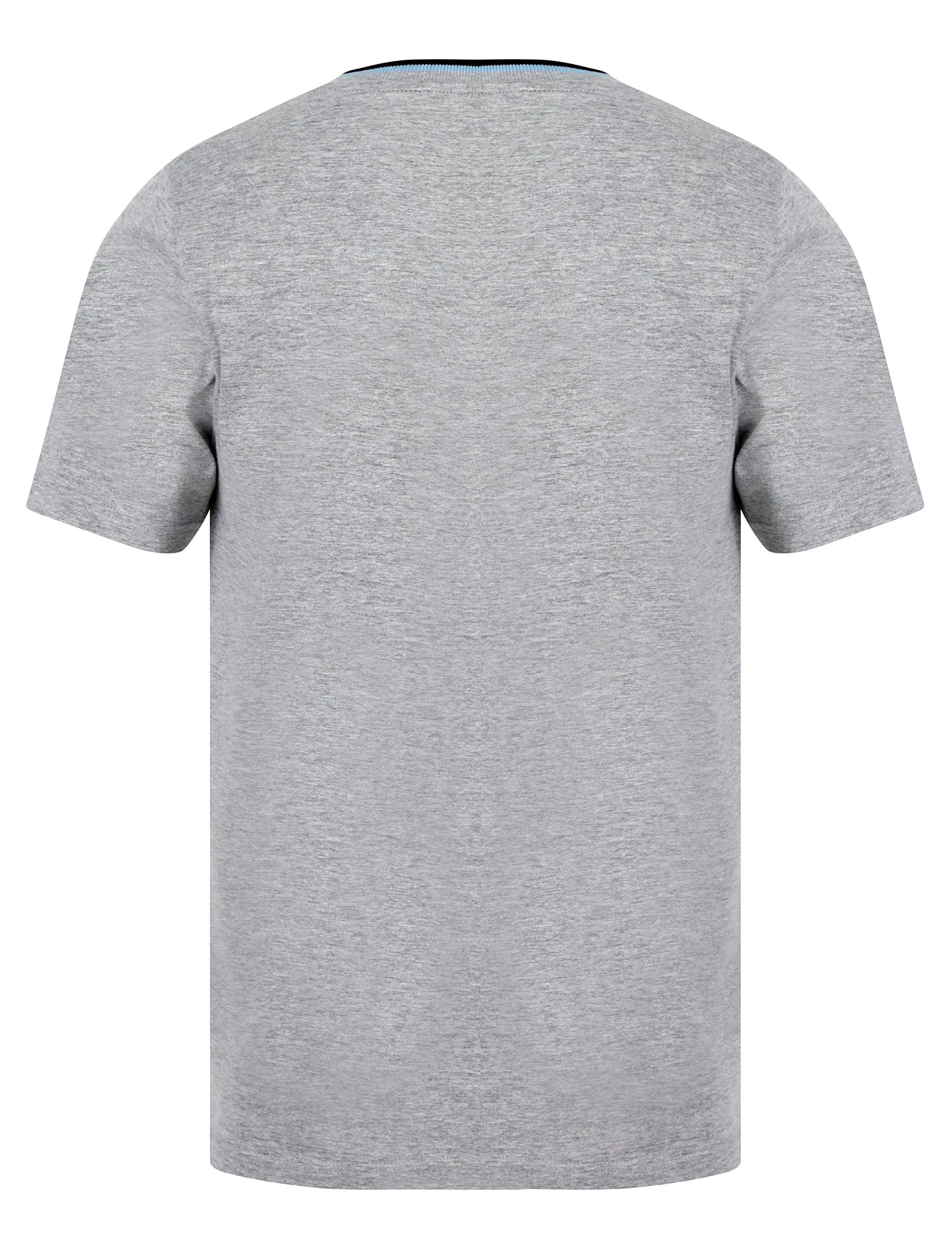 Westport Cotton Jersey Crew Neck Ringer T-Shirt in Light Grey Marl - Kensington Eastside