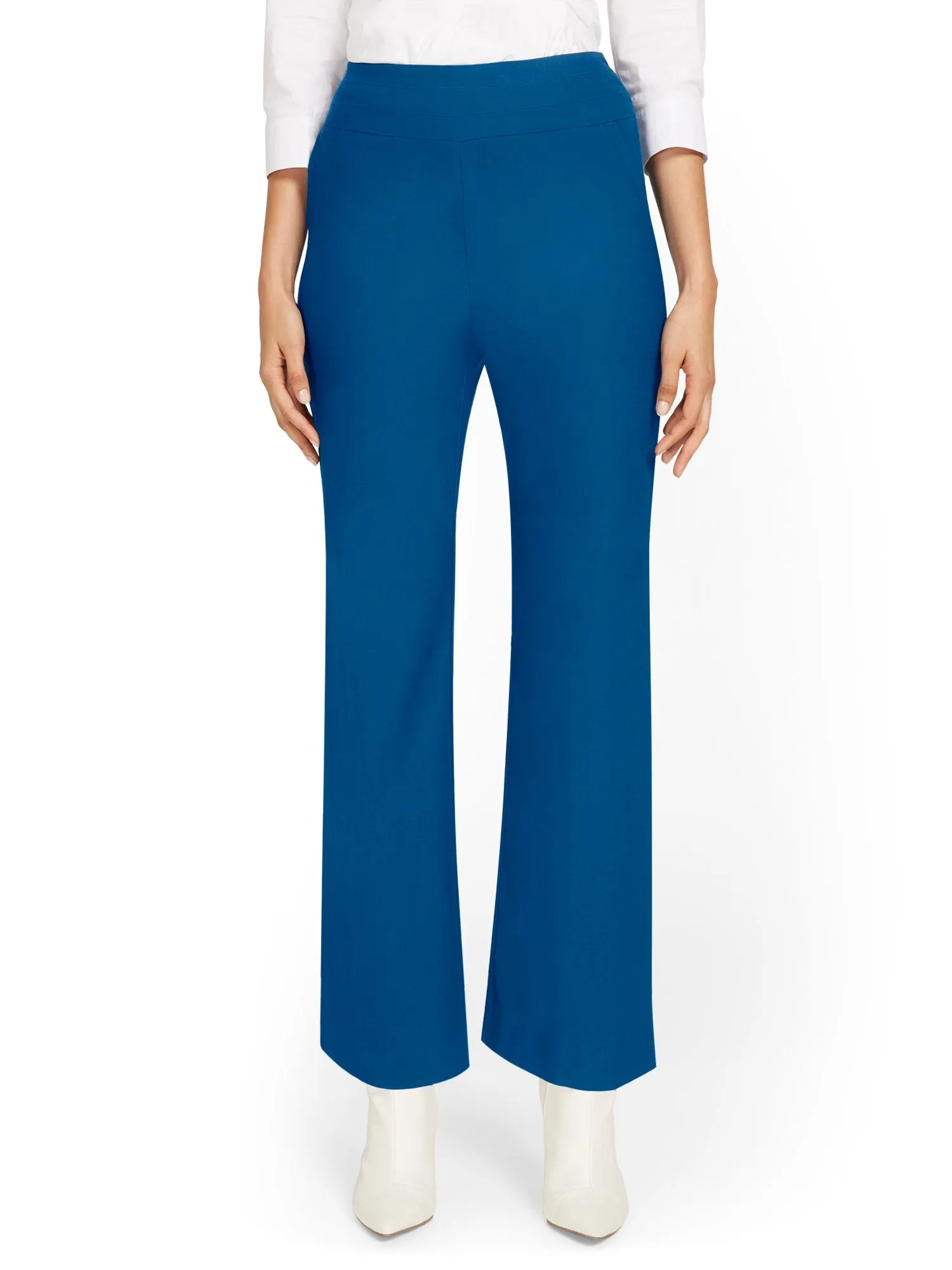 Whitney High-Waisted Pull-On Wide-Leg Pant