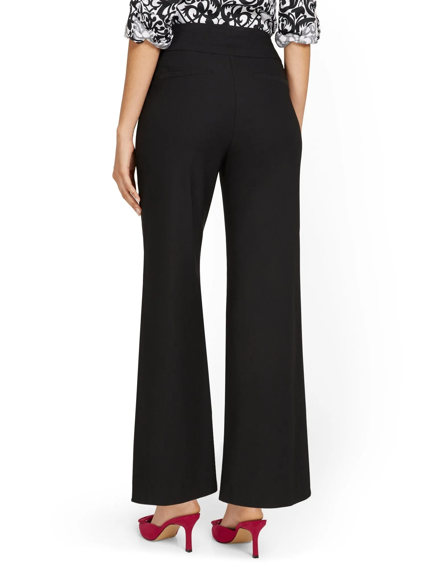 Whitney High-Waisted Pull-On Wide-Leg Pant