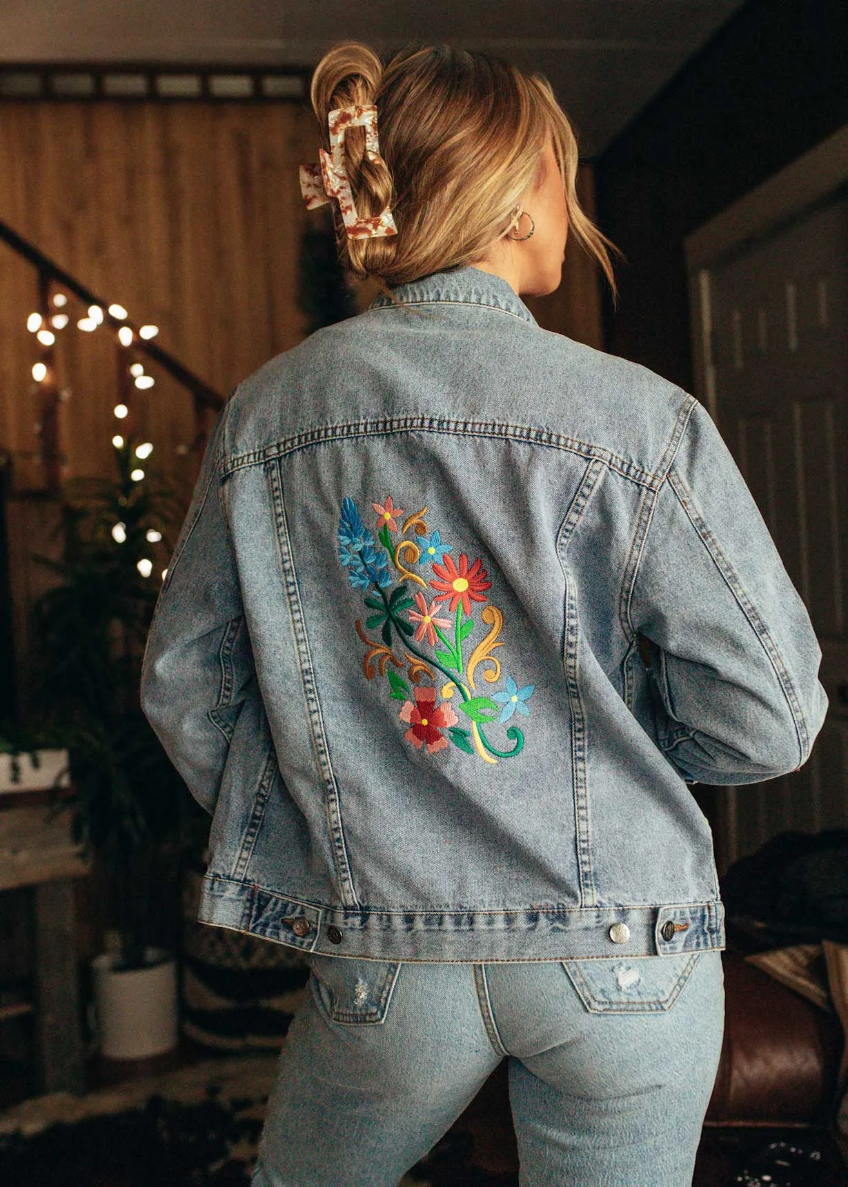 Wild Flowers Denim Jacket