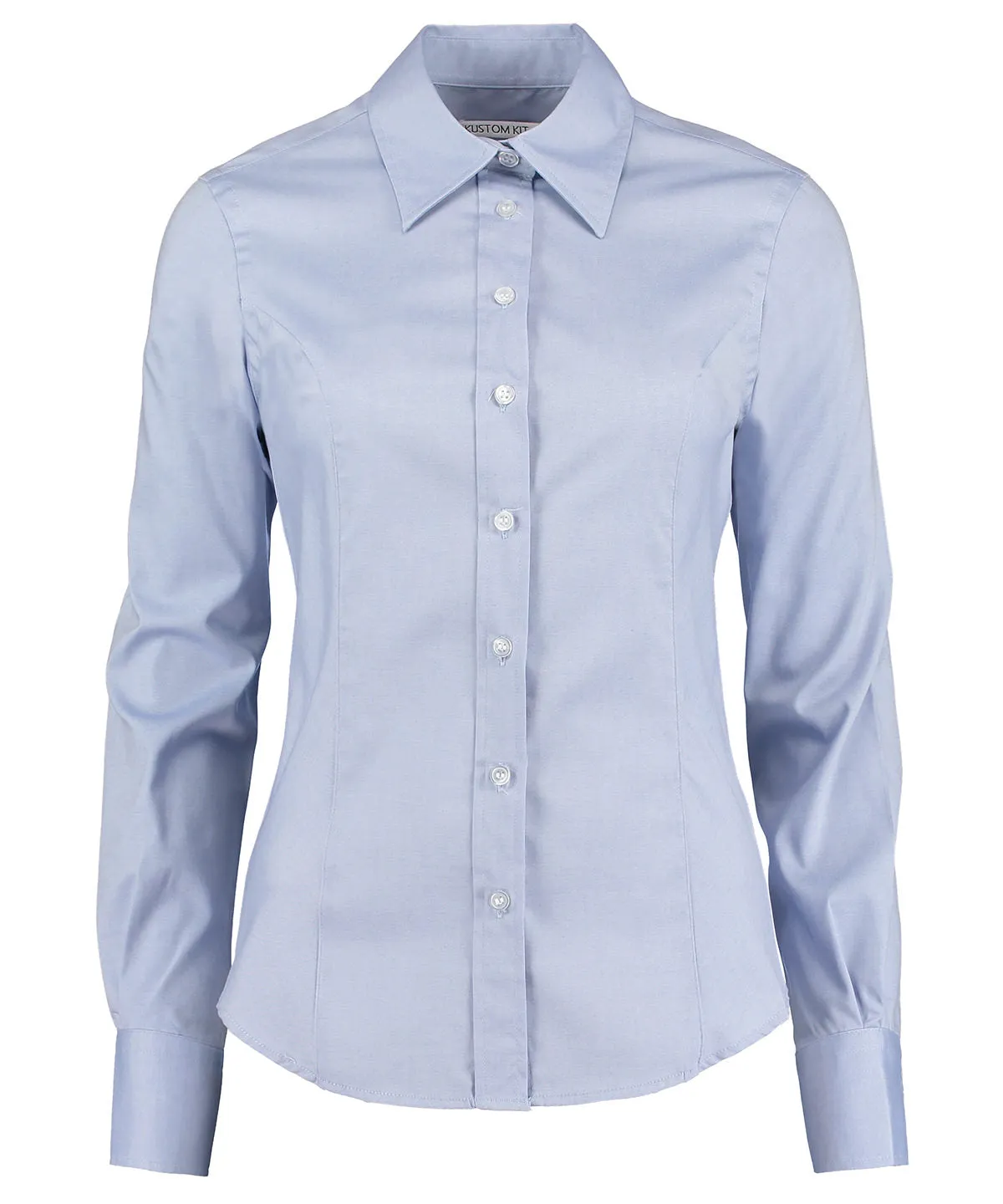 Womens corporate Oxford blouse long-sleeved (tailored fit) | Light Blue