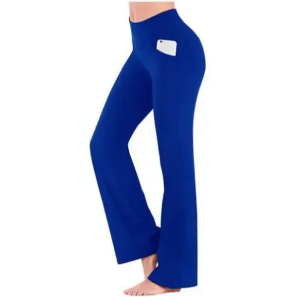 Women's Practical High Waisted Flared Trousers with Phone Pocket | Perfect for Everyday Wear