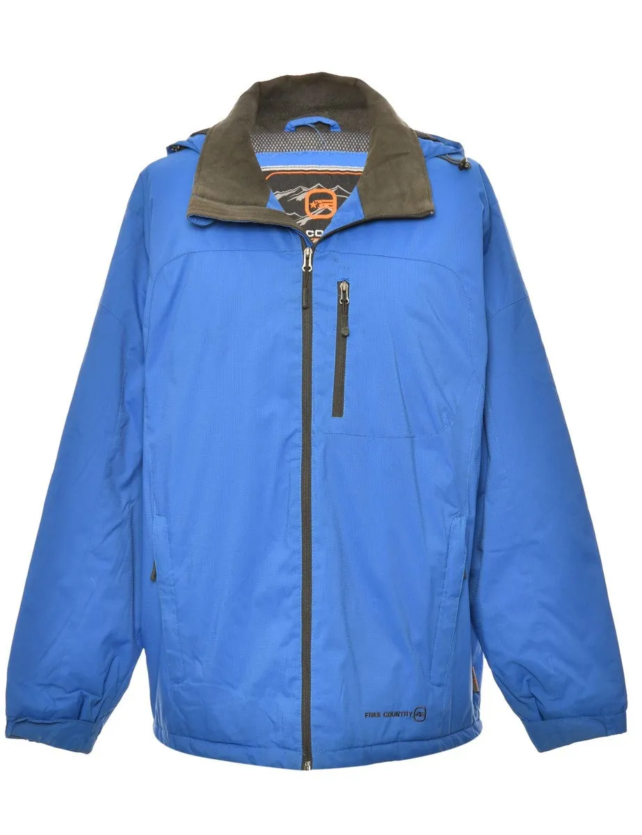 Zip Front Blue Free Country Mountaineering Jacket - L